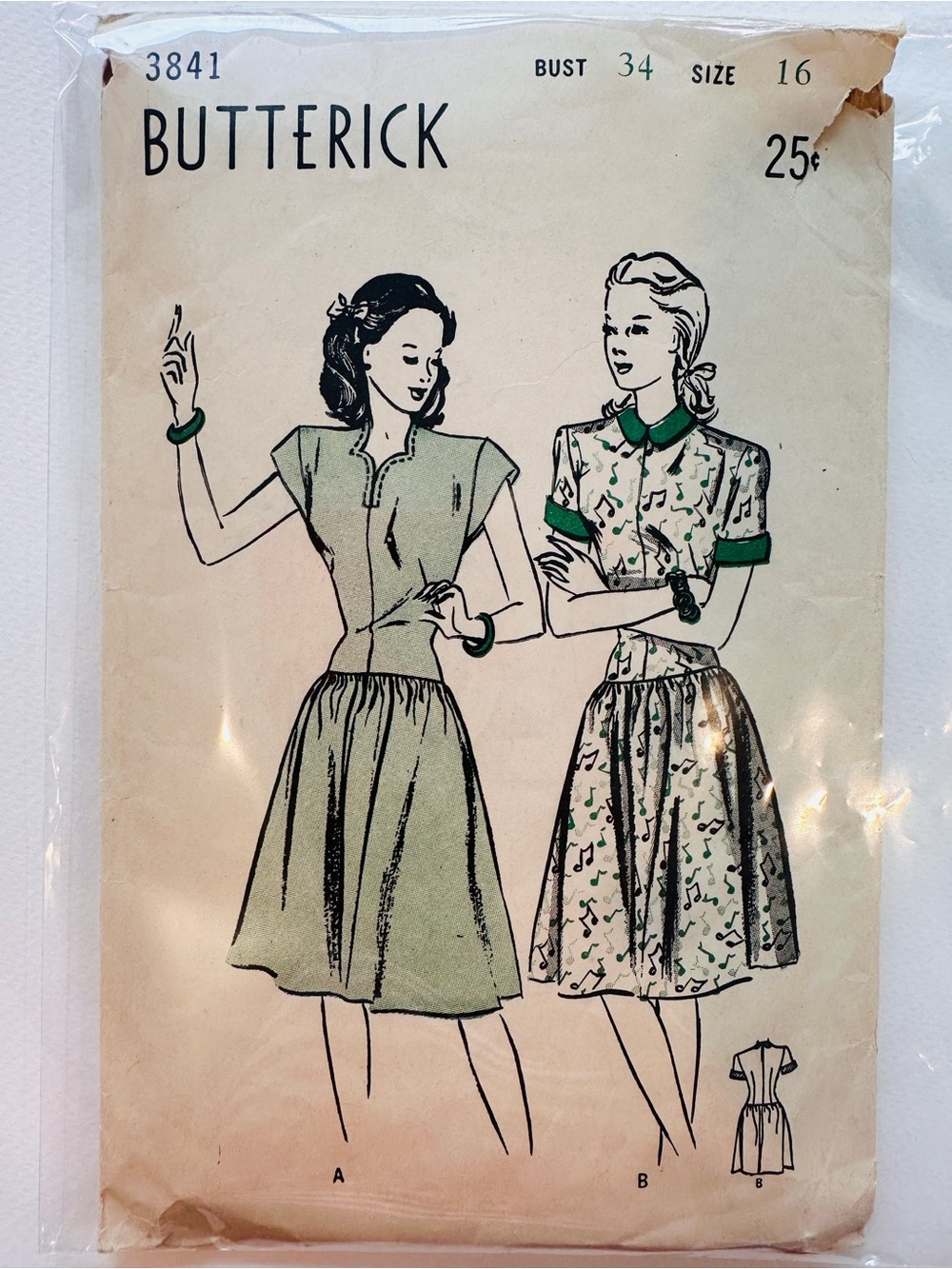 1940s Butterick 3841